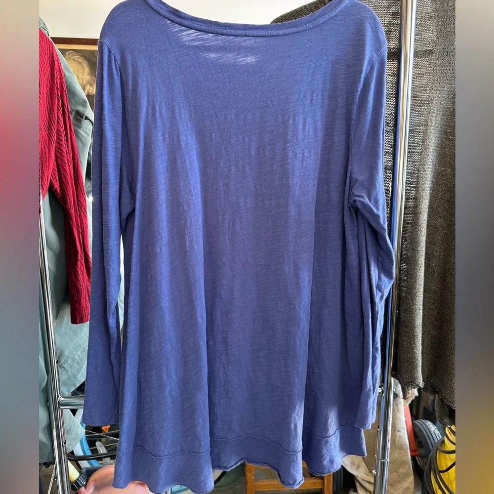 Soft Surroundings Purple Long Sleeve Blouse - Picture 2 of 4